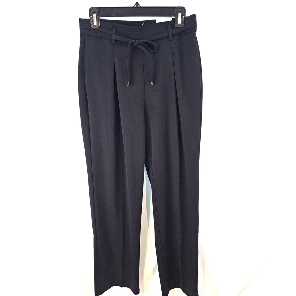 Anne Klein Size S Black High Rise Wide Leg Dress Pants